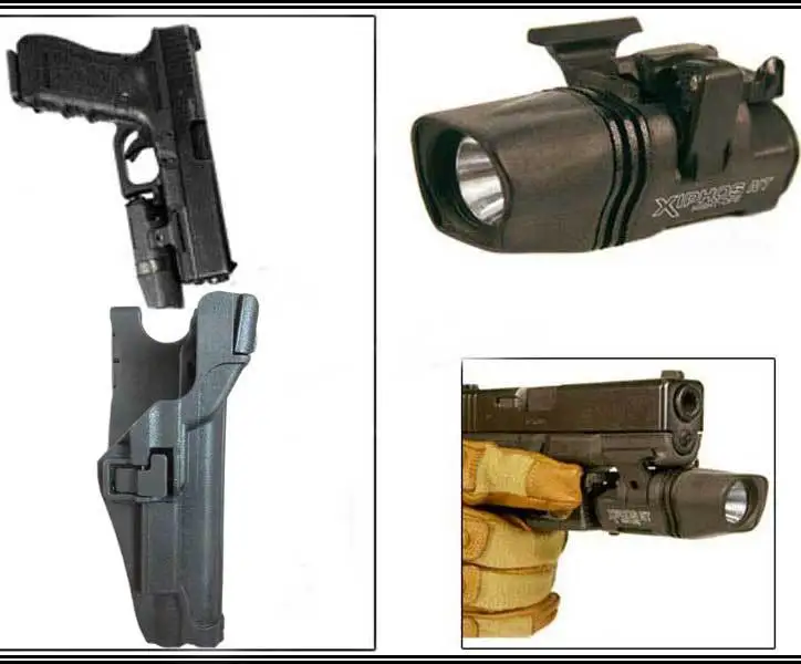 Военная кобура уровень 3 Тактический 1911 TAC SERPA M1911 LV3 для пистолета фонарика