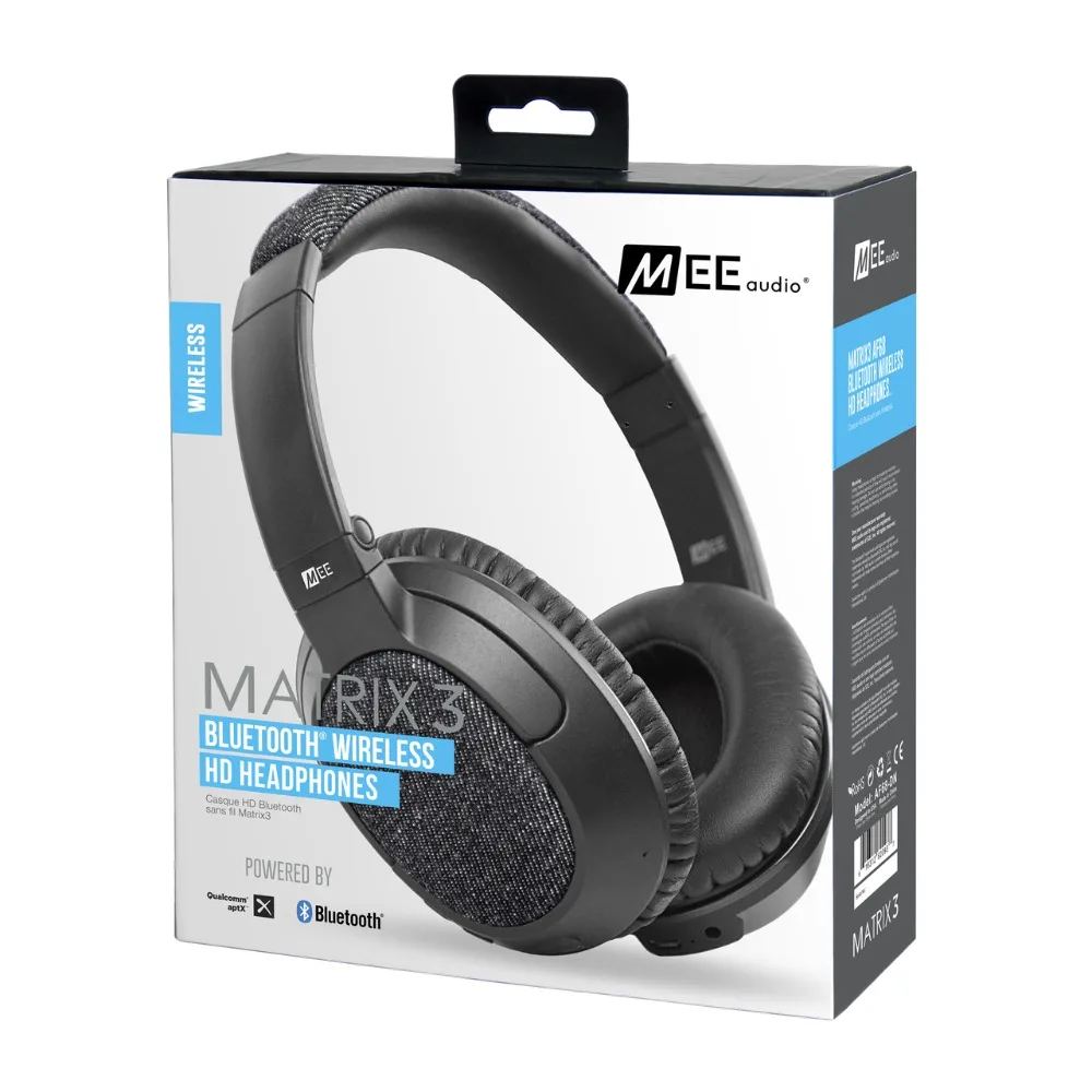 

MEE Audio MATRIX3 AF68 Stereo Wireless Bluetooth Headphones with Microphone Active Noise Cancelling Headset Headphone For Phone