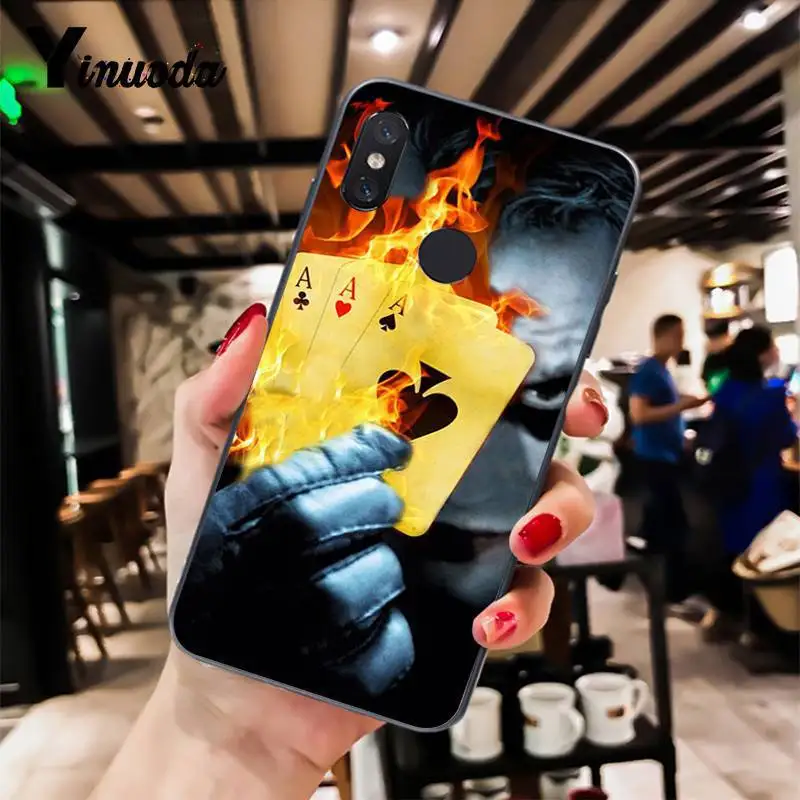 Yinuoda покер Джокер DIY окрашенный чехол для телефона Xiaomi Mi 6 Mix2 Mix2S Note3 8 8SE Redmi 5 5Plus Note4 4X