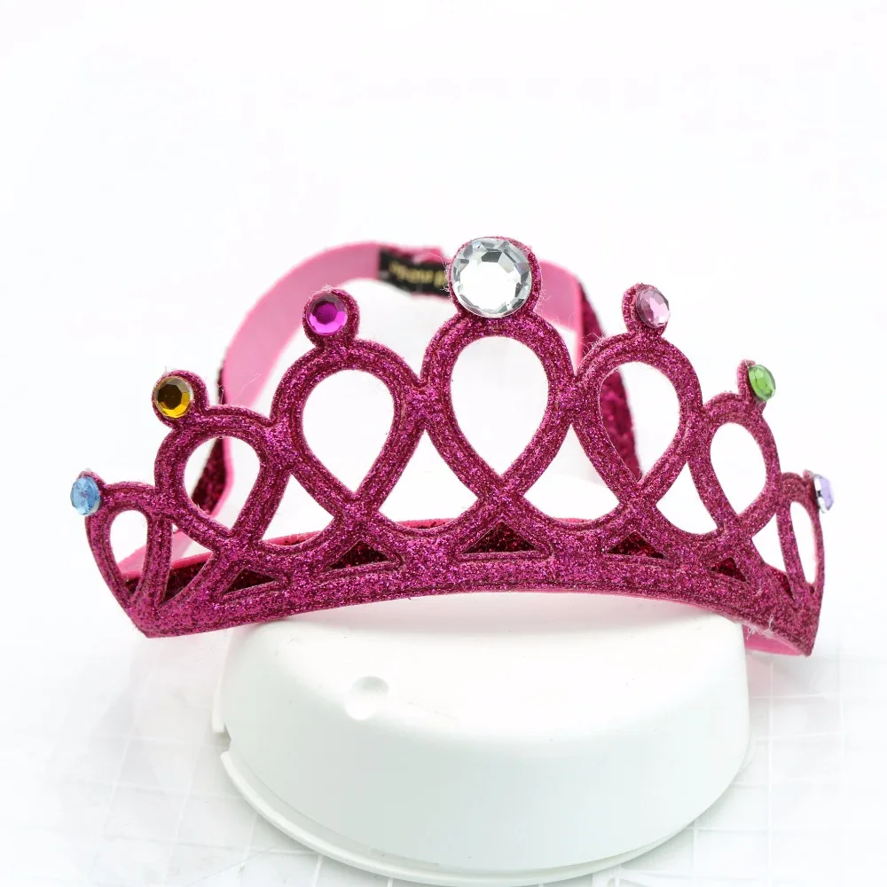

#40927 Girls Diademas Para Mujer Crowned /Couronne Elastic Hairband Crystals Rhinestones Crown Headband