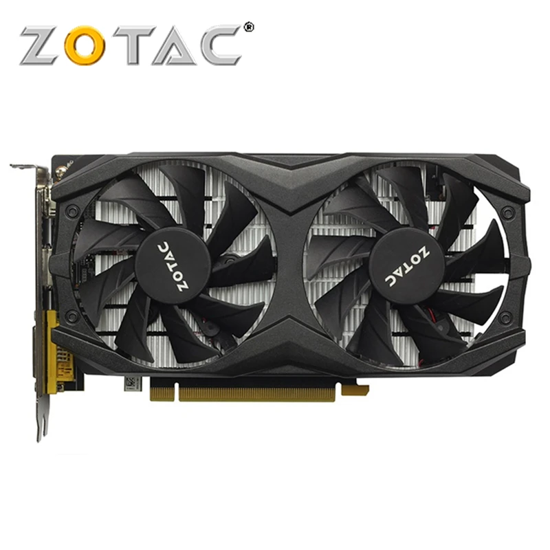 Видеокарта ZOTAC GTX 1050Ti 4 Гб GPU графические карты для GeForce nVIDIA Original GTX1050 4GD5 128Bit