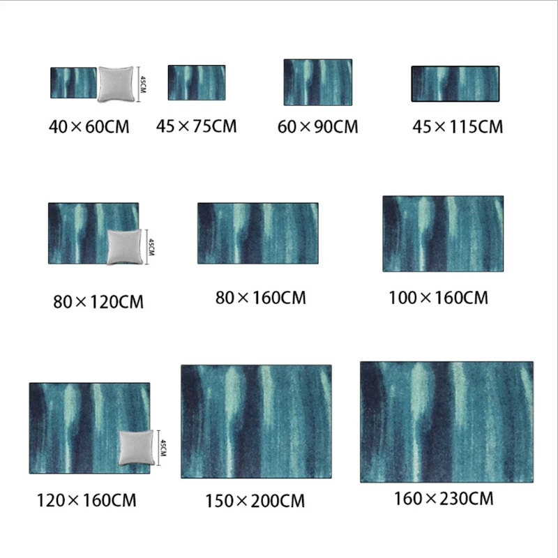Модные современные ковры для гостиной, абстрактные ковры с синими чернилами, ковер для детской комнаты, диван, домашний декор, напольный коврик, коврики для кухни