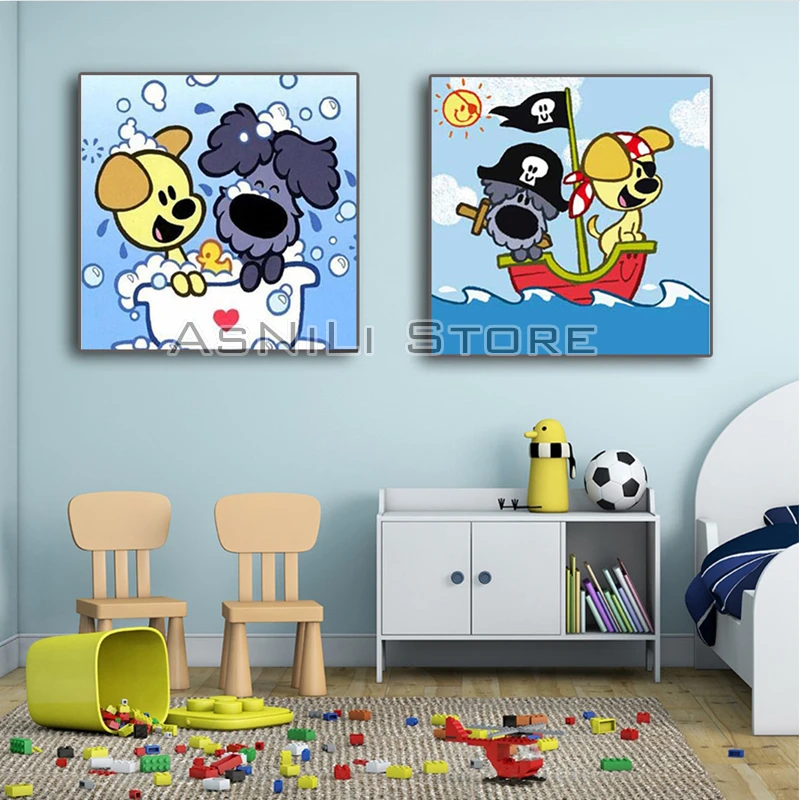 Waardig palm Permanent Volledige Vierkante/Ronde Boor 5D DIY diamant schilderij "cartoon Woezel Pip"  3D borduren kruissteek mozaïek kinderen's kamer gift|Diamond Schilderen  Kruissteek| - AliExpress