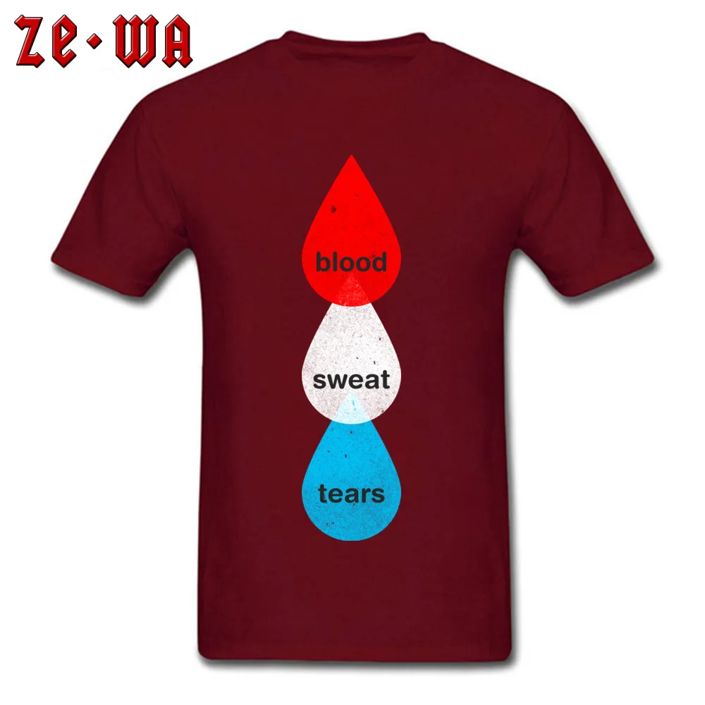 Tops Shirts Blood Sweat Tears Summer Autumn Short Sleeve Pure Cotton Round Collar Men T Shirts Crazy Tops Shirt High Quality Blood Sweat Tears maroon