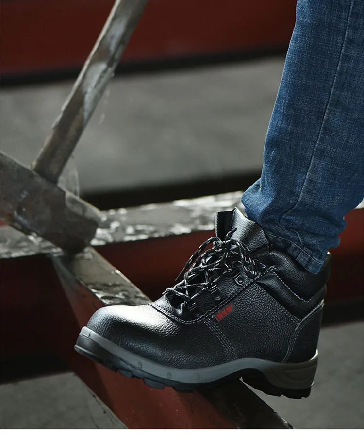 Мужские рабочие ботинки со стальным носком; теплые кожаные мужские ботинки; сезон осень-зима; тактические военные ботинки; Рабочая защитная обувь