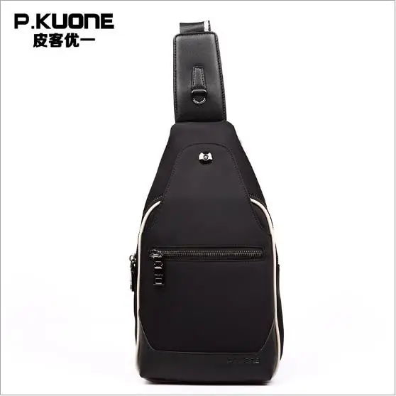

P.KUONE Brand Designer Chest Bag Waterproof Nylon Men Chest Pack Single Shoulder Bag Luxury Handbag Crossbody Messenger Bag