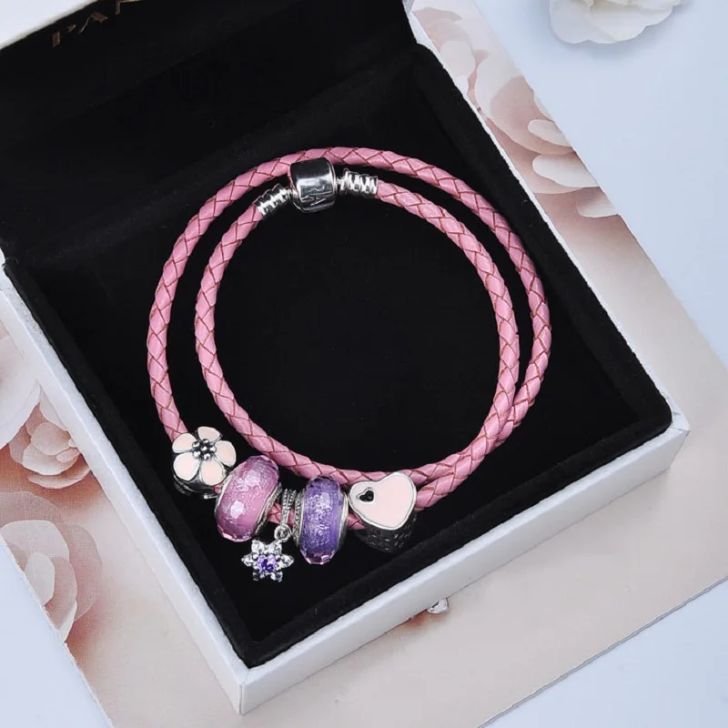 bracciale pandora pelle rosa bracciale pandora pelle rosa