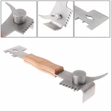 Скребок из нержавеющей стали пчелиный инструмент Многофункциональные скребки Пчеловодство деревянная ручка ножа пчеловод пчеловодство поставки