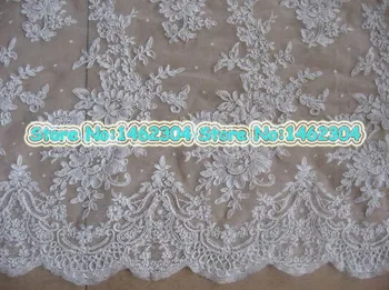 

Latest embroidered organza fabric tecido renda material for wedding dress 3meter per pc, 5pcs/lot
