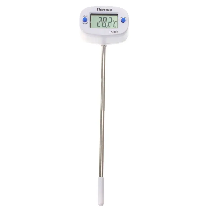 

Digital LCD Thermometer Hygrometer For Kitchen Laboratory BBQ Meat Cake Food White