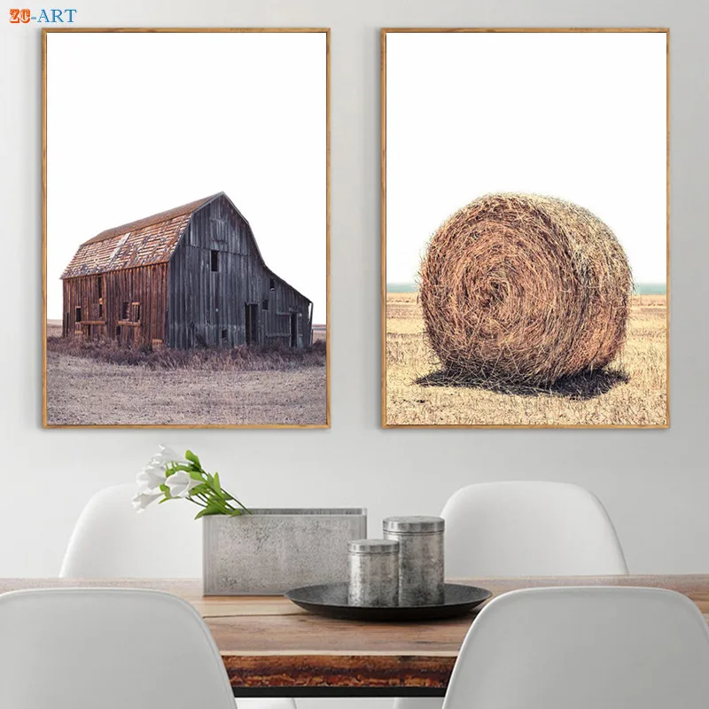 Golden Wheat Print Harvest Canvas Painting Farmhouse Wall Art Paintings on The Wall Country Style Art