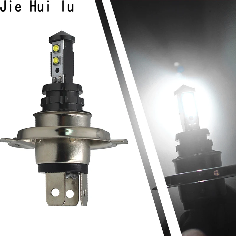 

1Pcs H4 Car Motorcycle Fog Light led Lamp 900LM 6000K 4 LED White Car Driving Running Lamp Auto Lights 12V