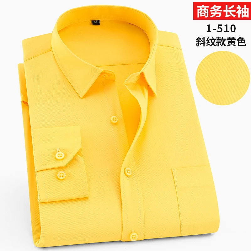 Мужская рубашка с длинным рукавом Однотонная размера плюс 6XL 8XL 10XL 12XL 14XL простое в