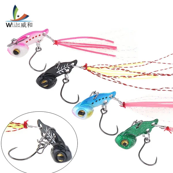 

Mini VIB Lead Copper Metal Fishing Lure 3g 3D Fish Eye Lifelike Hard Wobber Carp Bait Fishing Tackle with Single Hook
