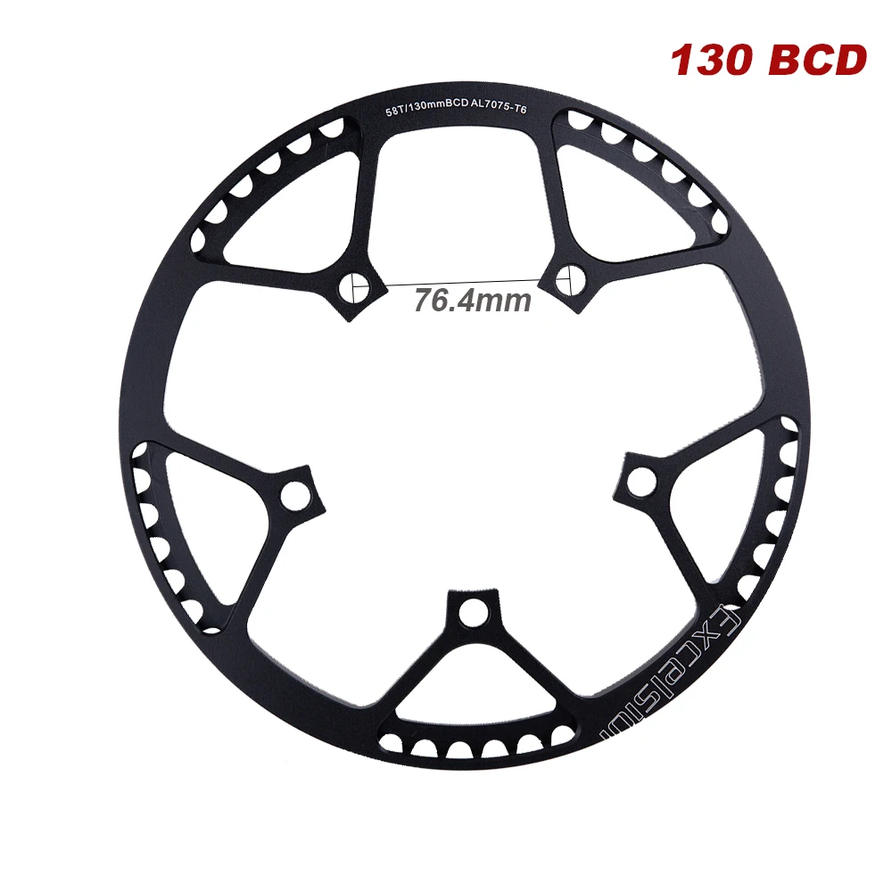 ZTTO, 1 скорость, сплав, BMX, велосипедная цепь, 45 T, 47 T, 53 T, 56 T, 58 T, Ультралегкая, 130BCD, круглая цепь, кольцо, складной велосипед, шатун