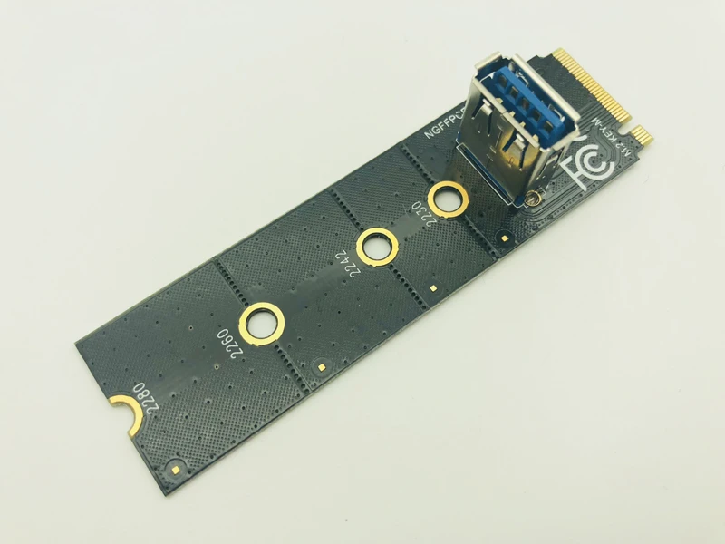 Mineração Pcie Riser Card para 2242 2230