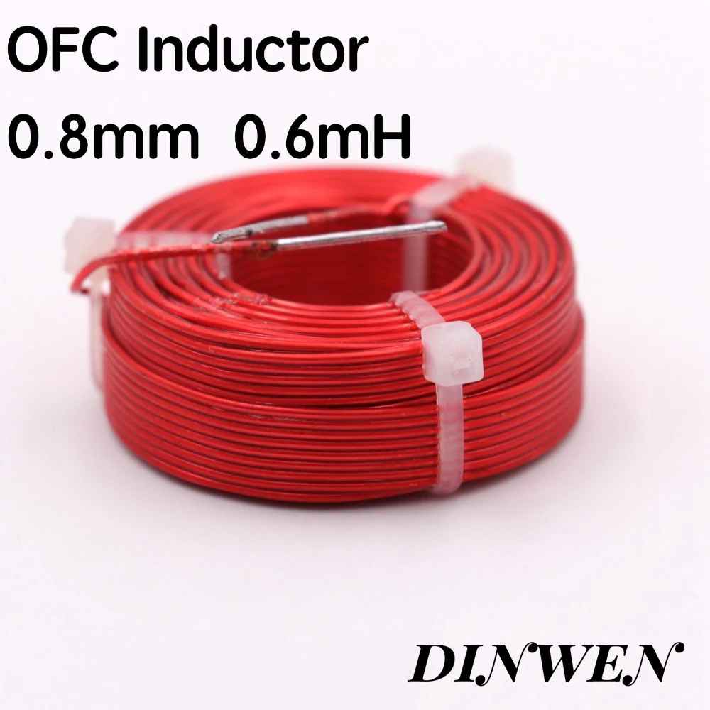 

1 ROLL 0.8mm 0.6mH High Purity OFC Speaker Crossover Inductor Without Bobbins