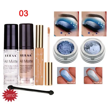 

Face Makeup Base+Concealer+Foundation+Eyeshadow Set Moisturizing Facial Cosmetics SSwell