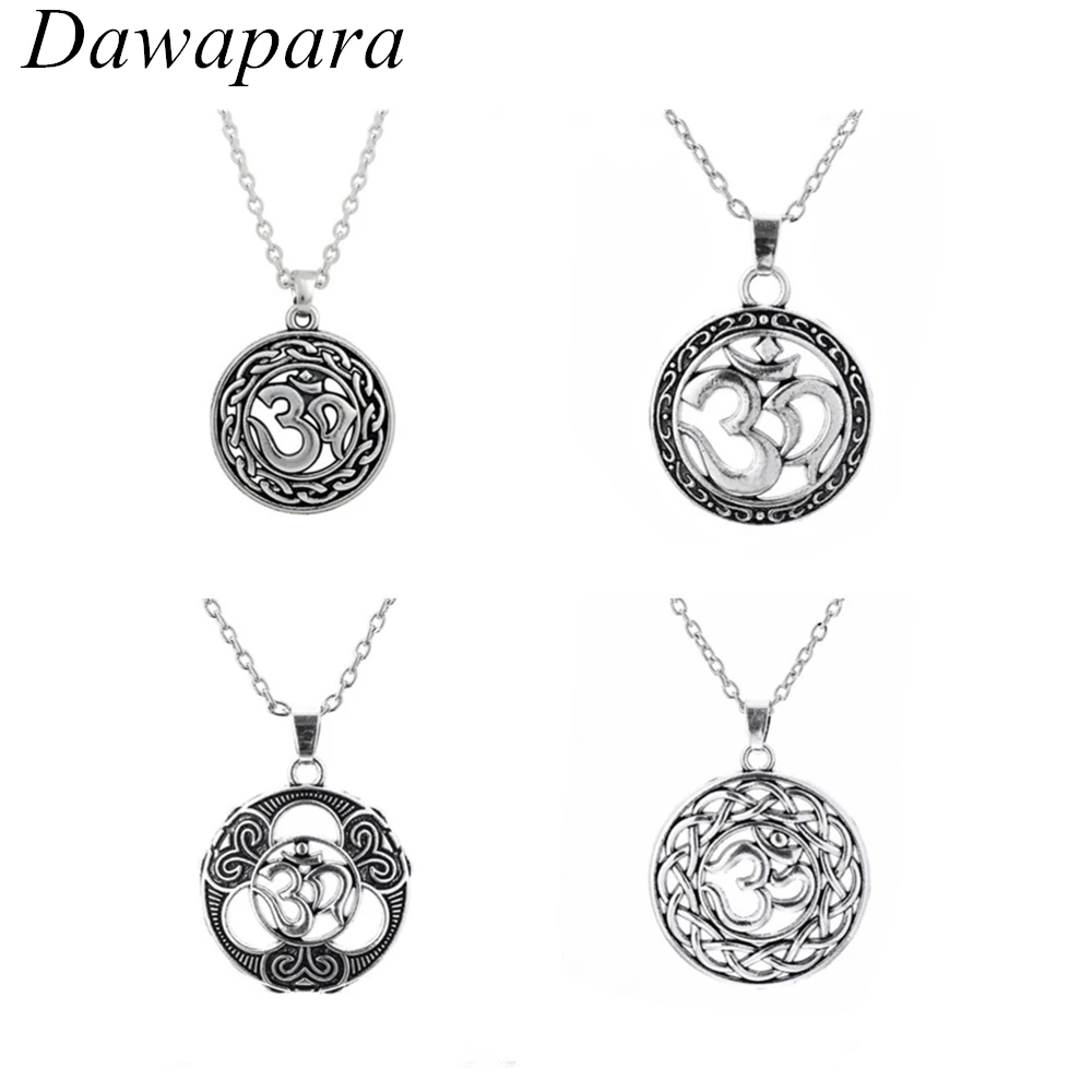 Dawapara Om Hindu Jewelry Indian Yoga Religious Statement Necklaces