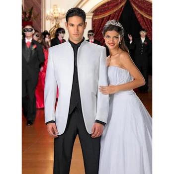 

New Arrival Hot Recommend White terno masculino Men Wedding Suits Best selling Groom mens suit Tuxedos With Black Pant