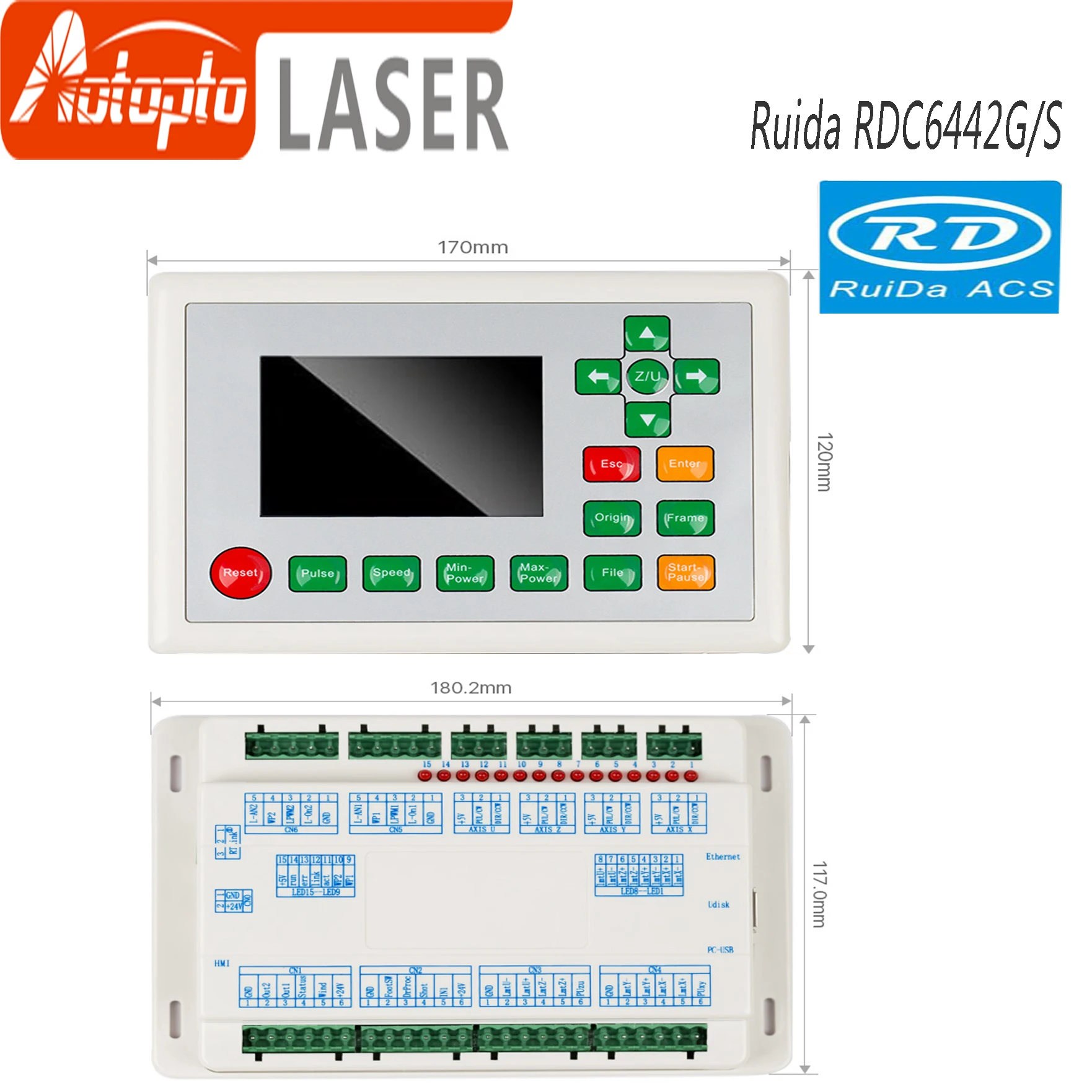 Ruida RD RDC6442G Co2 Laser DSP Controller for Laser Engraving and Cutting Machine RDC 6442 6442G 6442S