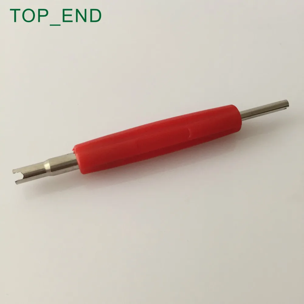 

Free Shipping,1pc,2 in 1 Valve Core Screwdriver,Red Plastic Handle,For Large & Small Bore Valve,Tire/Tyre Repair Tool