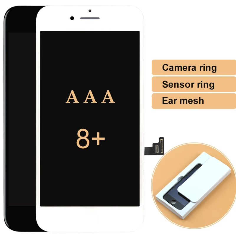 10 шт. для iphone 8 Plus ЖК-дисплей AAA высокое качество с 3D сенсорным экраном дигитайзер сборка замена DHL+ держатель камеры