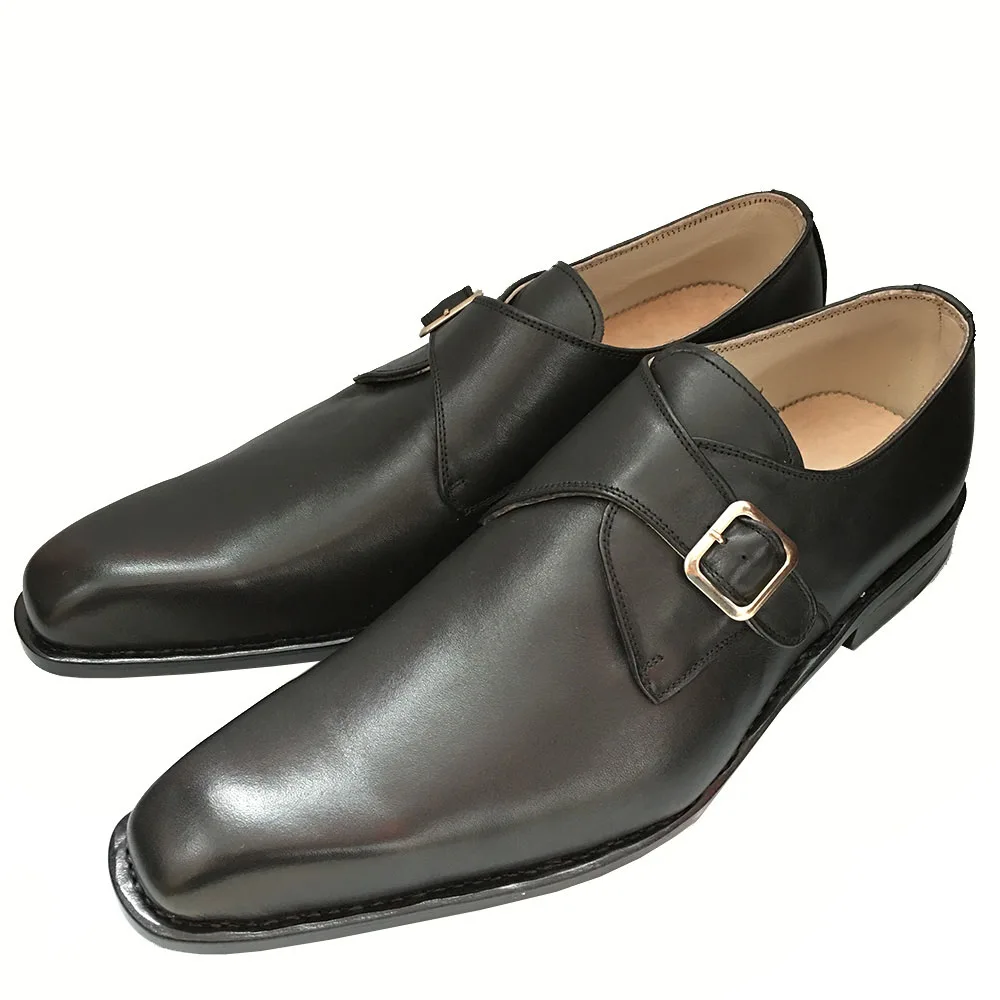 Роскошная обувь для мужчин sipriks Мужская прошитая обувь на заказ Boss обувь с пряжкой buckle Strap Flats Мужская обувь с ремешком в стиле монах строгие костюмы мужская обувь - Цвет: C