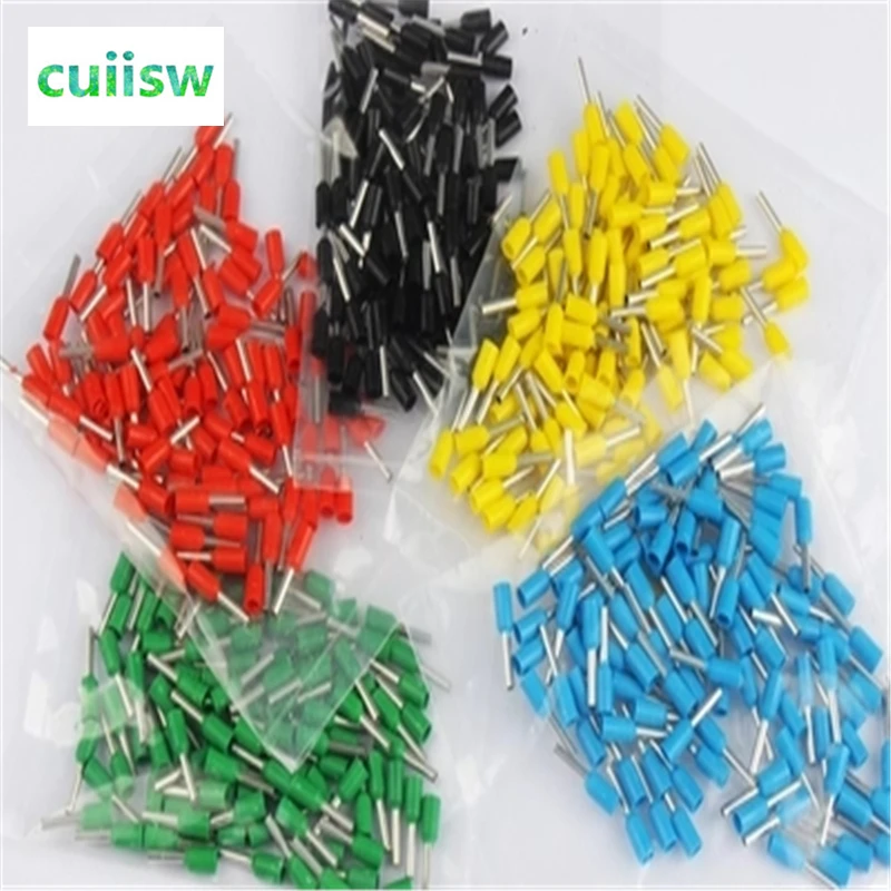 

1000Pcs/ E2508 european-type pipe terminal 2.5 square wire connector, cold pressure type terminal plug, pin tube type terminal.