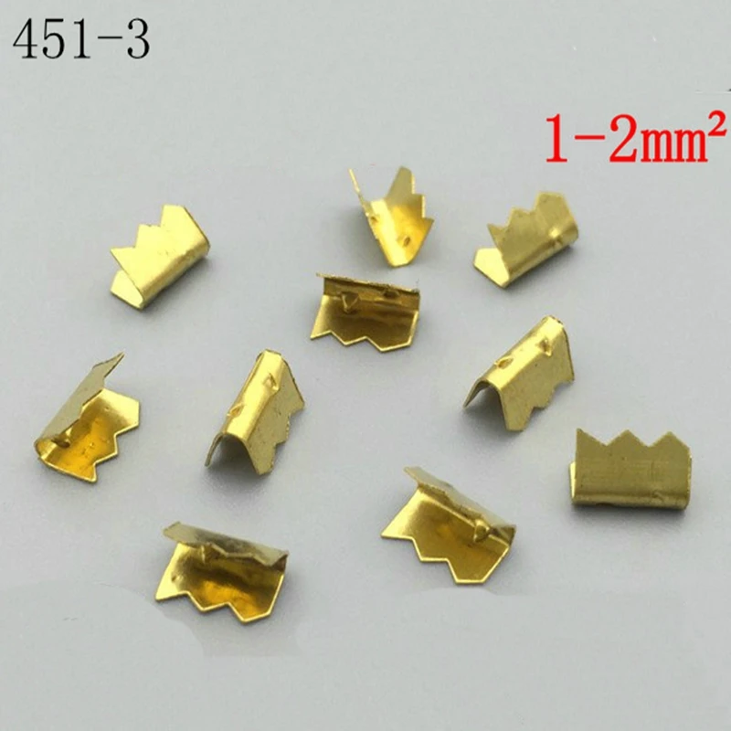 

100pcs/lot 451-3 Shark tooth buckle u-shaped copper wire deduction wire envelope terminal