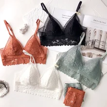 Wriufred, вышитый женский кружевной комплект нижнего белья с мягкой чашкой размера плюс, комплекты бюстгальтеров, треугольная чашка, бюстгальтер без косточек, комплекты нижнего белья