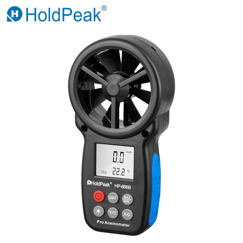 Цифровой анемометр HoldPeak HP866 измеритель скорости ветра температура