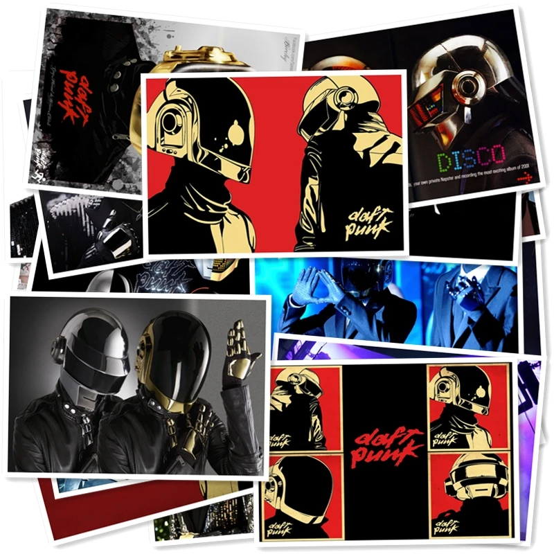

B1-6# Daft Punk Classic Series sticker 20/pcs PVC Laptop Sticker collection Gift Home Decor Fridge Styling Mixed Stickers
