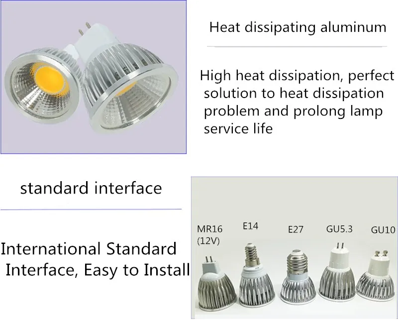 Description Picture 4 of itemled Lamp E27 E14 GU10 MR16 GU5.3 Lampada9W 12W 15W 30W LED Bulbs light 85-265V COB LED Spotlight Constant Current