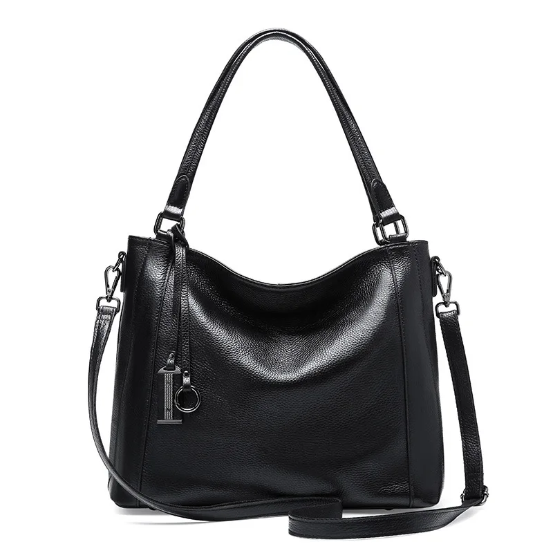 

New ladies leather large-capacity portable tote bag European and American cross-color multi-color zipper shoulder Messenger bag