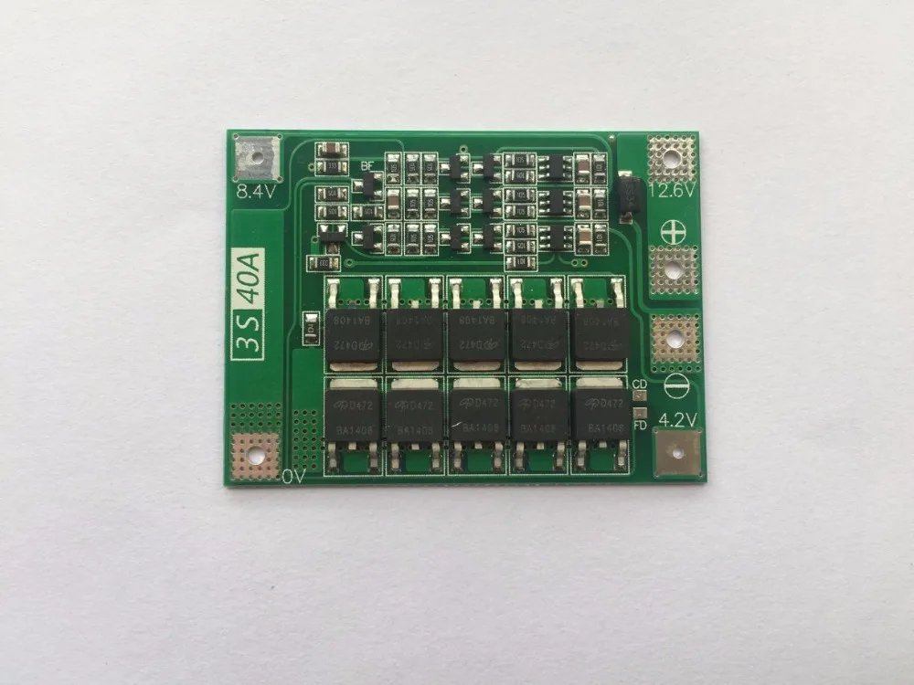 3S 40A литий-ионный аккумулятор зарядное устройство Защитная плата PCB BMS с