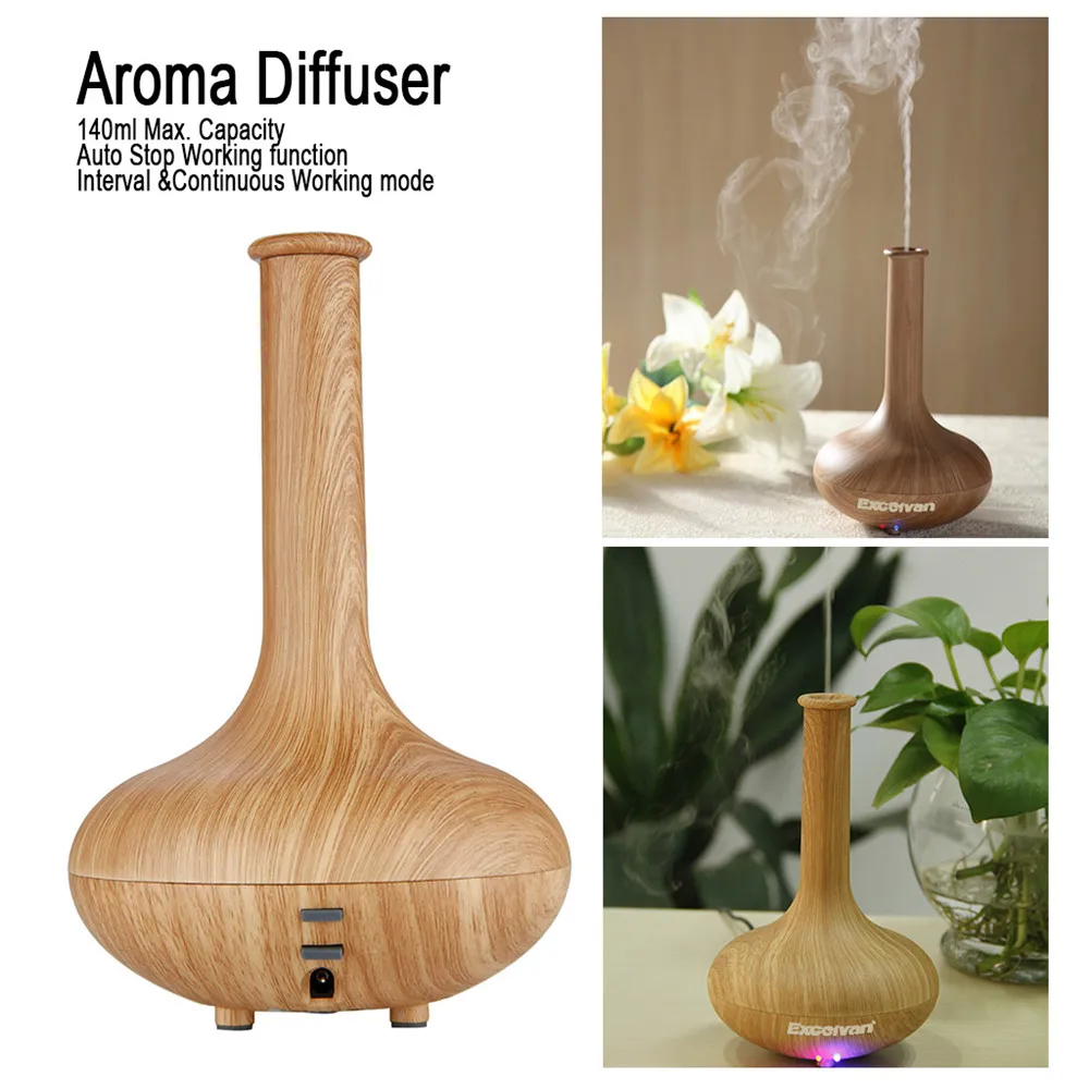 Excelvan Aroma Diffuser Ultrasonic Humidifier Air Mist Aromatherapy Purifier Light Dry Protection Essential Oil Air Purifier7