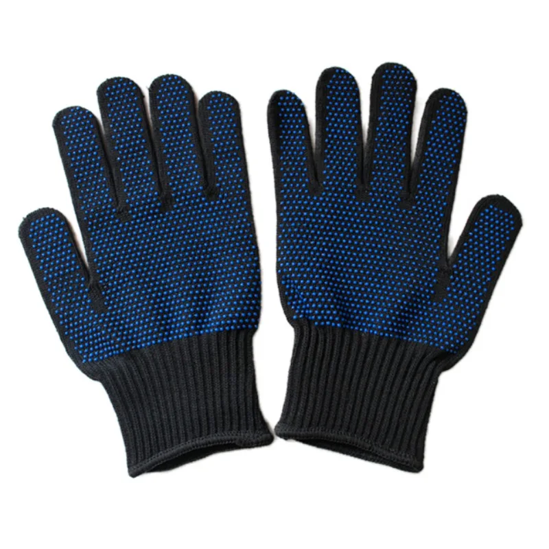 

High Temperature Gloves Outdoor Hunting Gloves BBQ heat-resistant double-sided Dispensing Gloves Blue Hunting Equipment
