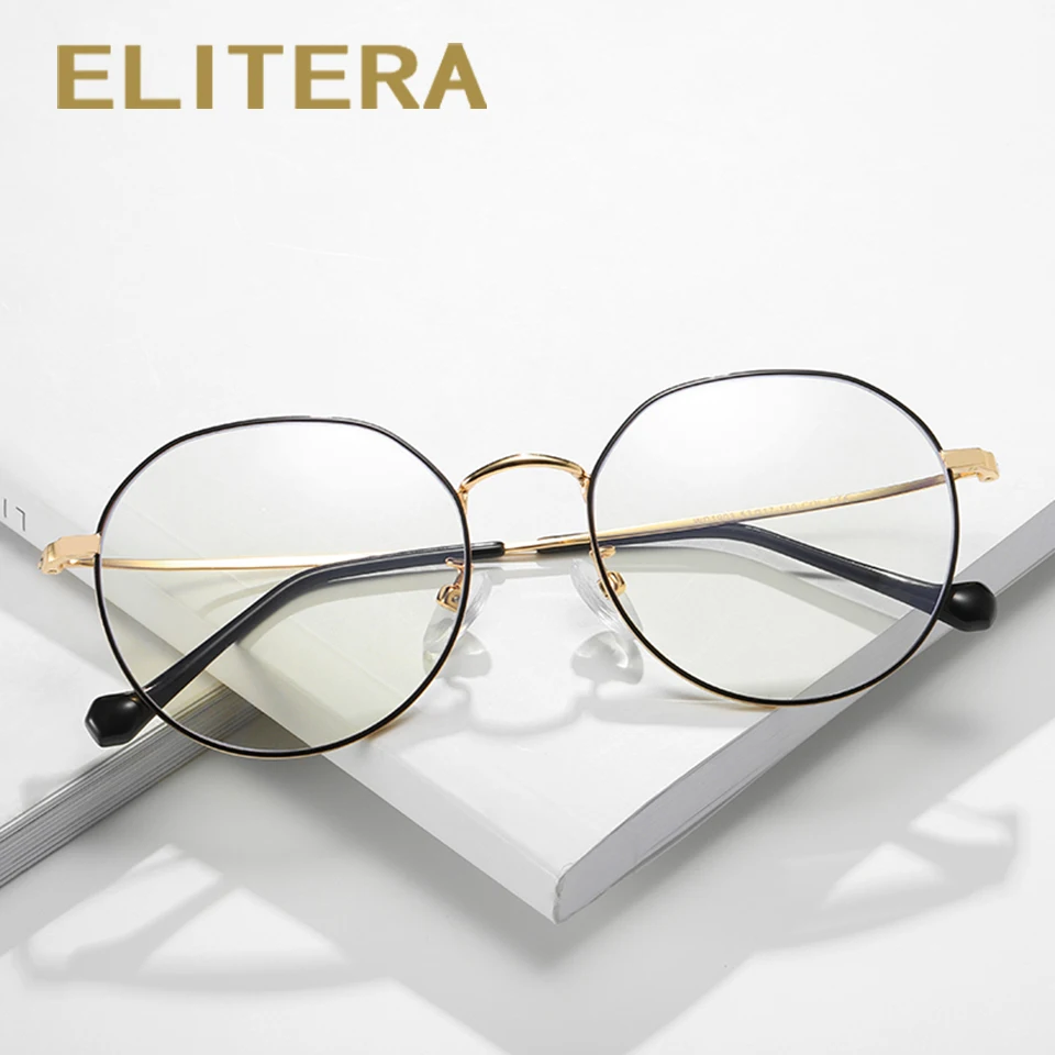 ELITERA мужские круглые очки оправа для женщин металлическая прозрачные оптическая
