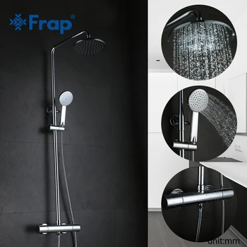 

FRAP new Thermostatic shower Faucets mixer tap wall mounted bath room shower faucets taps Sanitary Ware Suite FLD1192
