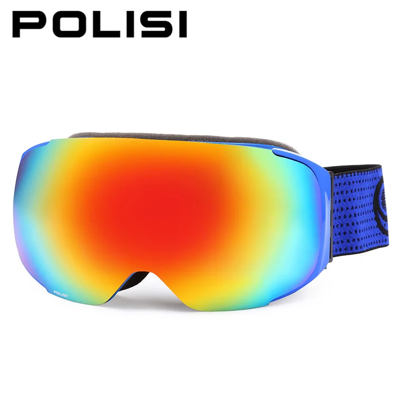POLISI Men Women Snow Goggles Outdoor Sport Skiing Glasses Snowboard Snowboarding Eyewear UV400 Gafas Motocross Goggles