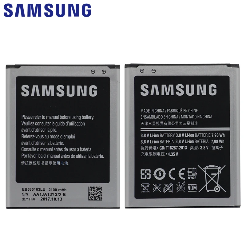 Samsung аккумулятор для мобильного телефона 2100 мАч EB535163LU для samsung I9082 Galaxy Grand DUOS I9080 I879 I9118 Neo+ i9168 i9060