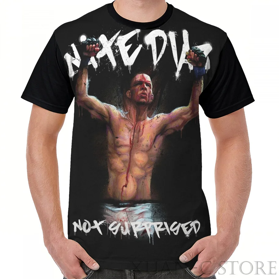 Футболка Мужская/женская с рисунком модный топ надписью Nate Diaz is not Surprise 2 забавная