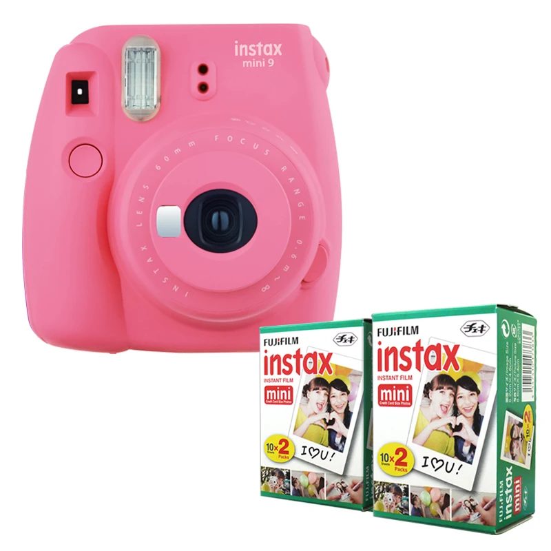 Fujifilm Instax Mini 9 моментальной печати камера Фламинго розовый+ Fuji простой плёнки 40 простыни детские фото камера изображение на бумаге