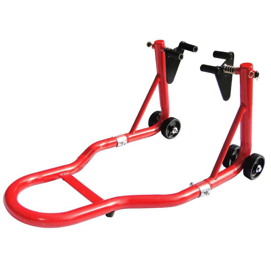 Red Motorcycle Front Stand Spool & Swingarm Liftin Car Jacks from
