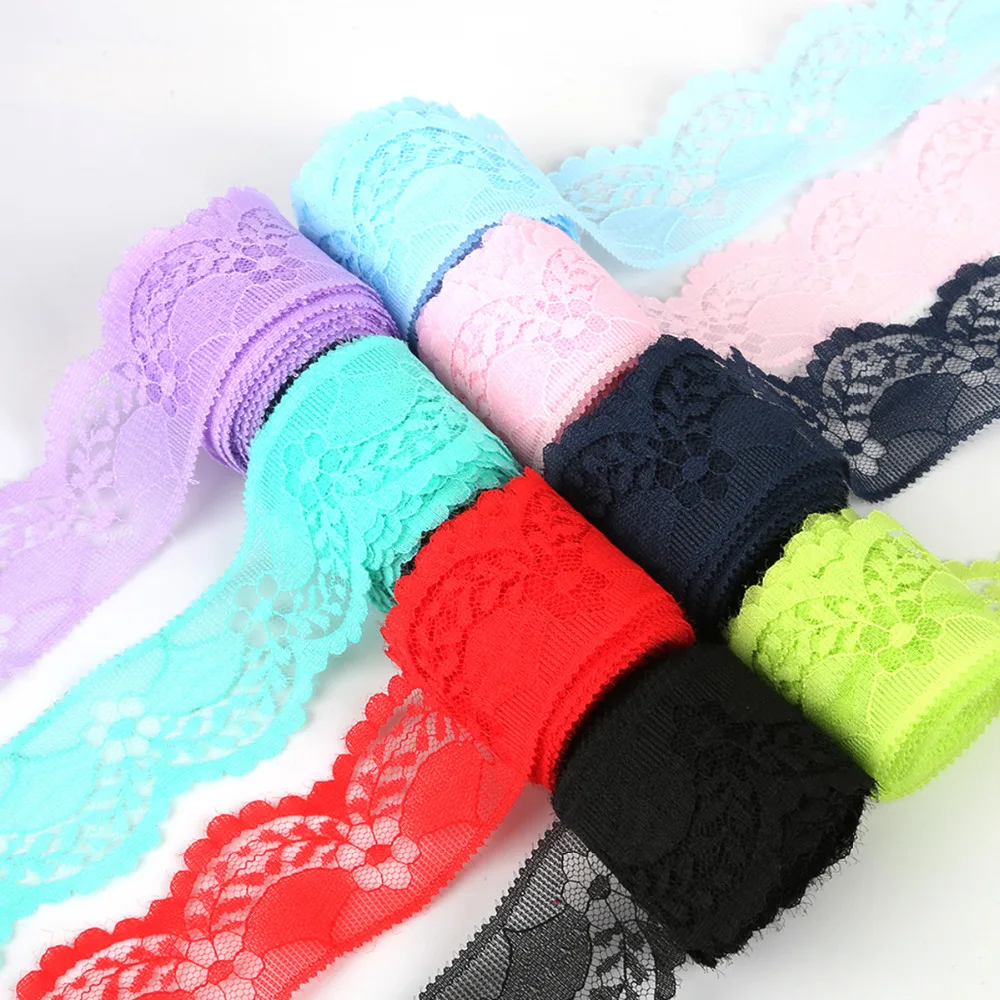 

5yards/lot Lace Ribbon 40mm width Lace Trim Fabric Embroidered lace Trims For Sewing Decoration DIY Garment Accessory