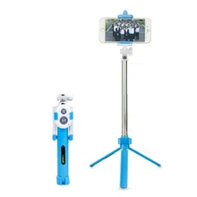 HFES Выдвижной ручной селфи телефон палка монопод штативы Bluetooth пульт дистанционного спуска затвора синий