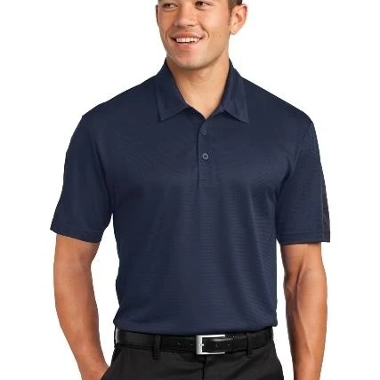 Sport-Tek ST695 Mens PosiCharge Active Textured Colorblock Polo T-Shirt True Navy & Grey - Extra Large (1)