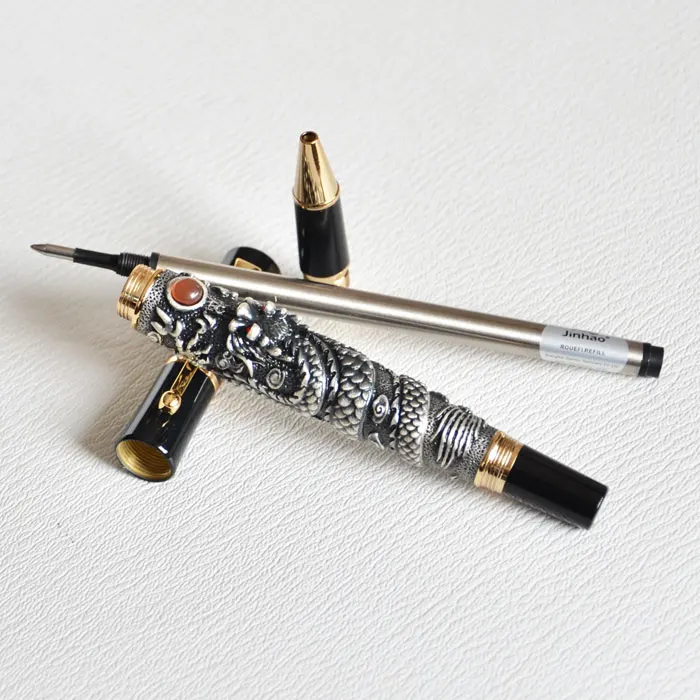 Шариковая ручка JINHAO СЕРЫЙ FLY DRAGON PLAY жемчуг Кристалл Бизнес Офис STATIOENRY лучший