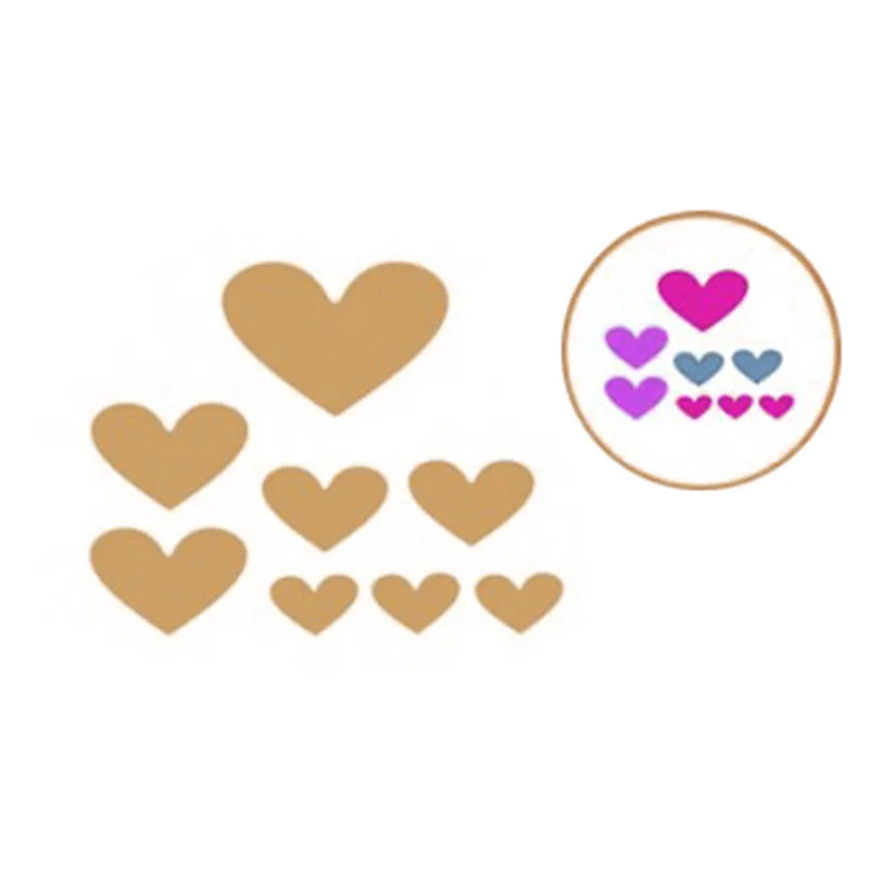 

Naifumodo Cuts Little Cute Hearts Metal Cutting Dies for Scrapbooking Card Album Embossing Crafts Diecut Stencil New Template